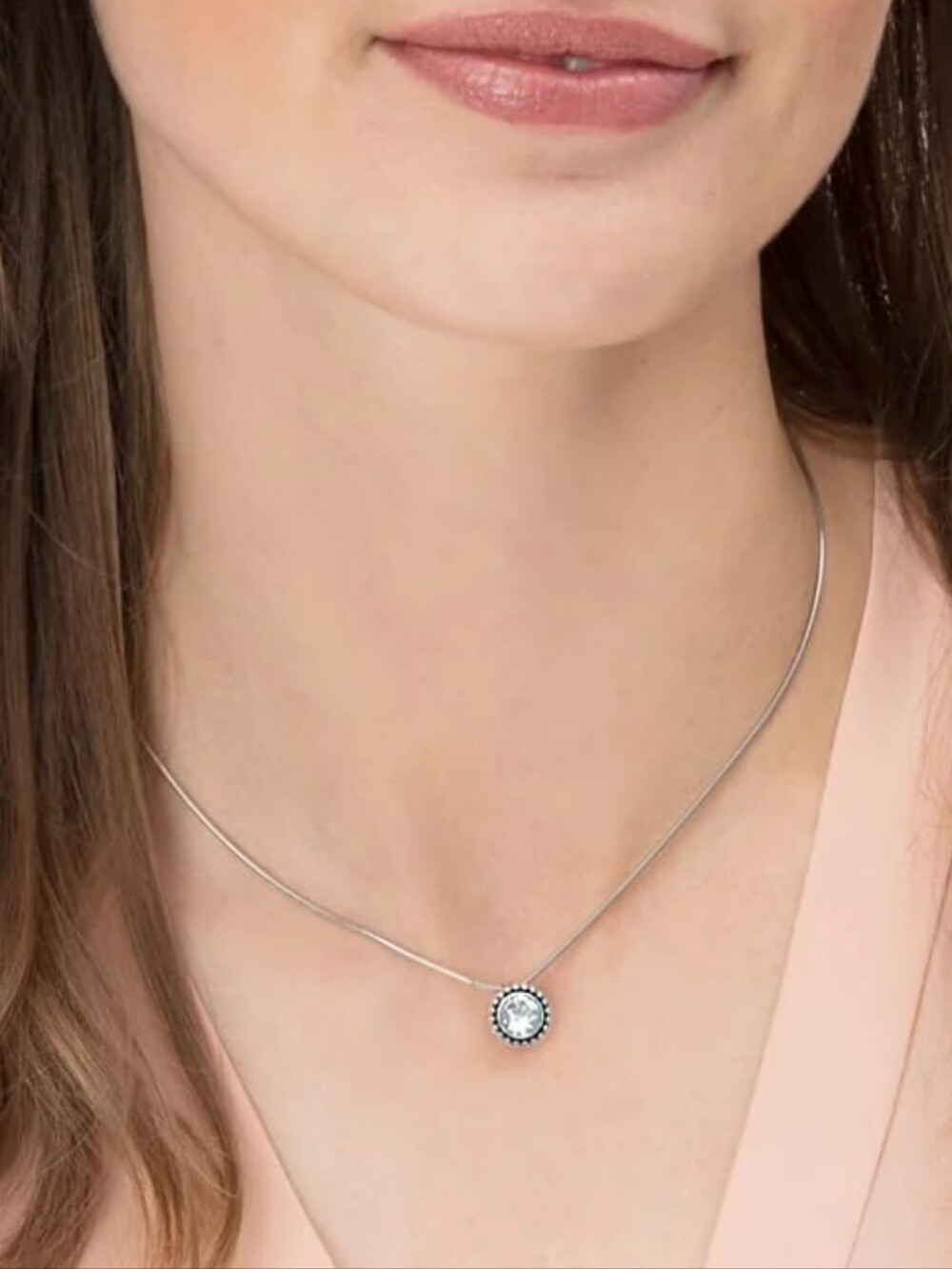 Brighton Twinkle Petite Crystal Necklace Silver JN3332 15"-17.5" - Picture 2 of 8